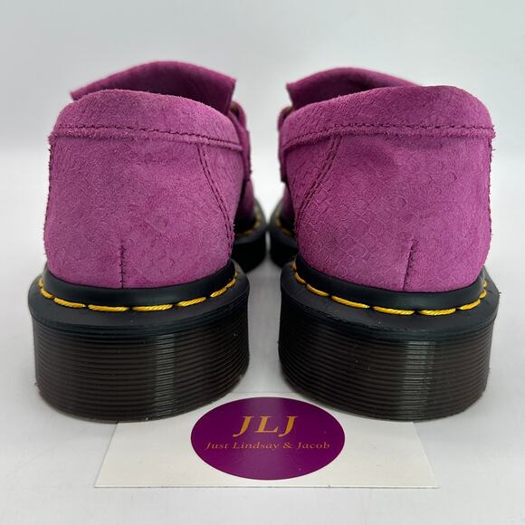 Dr. Martens Women's Adrian Snaffle Suede Kiltie Loafers Thrift Pink Size 5 - Picture 5 of 11